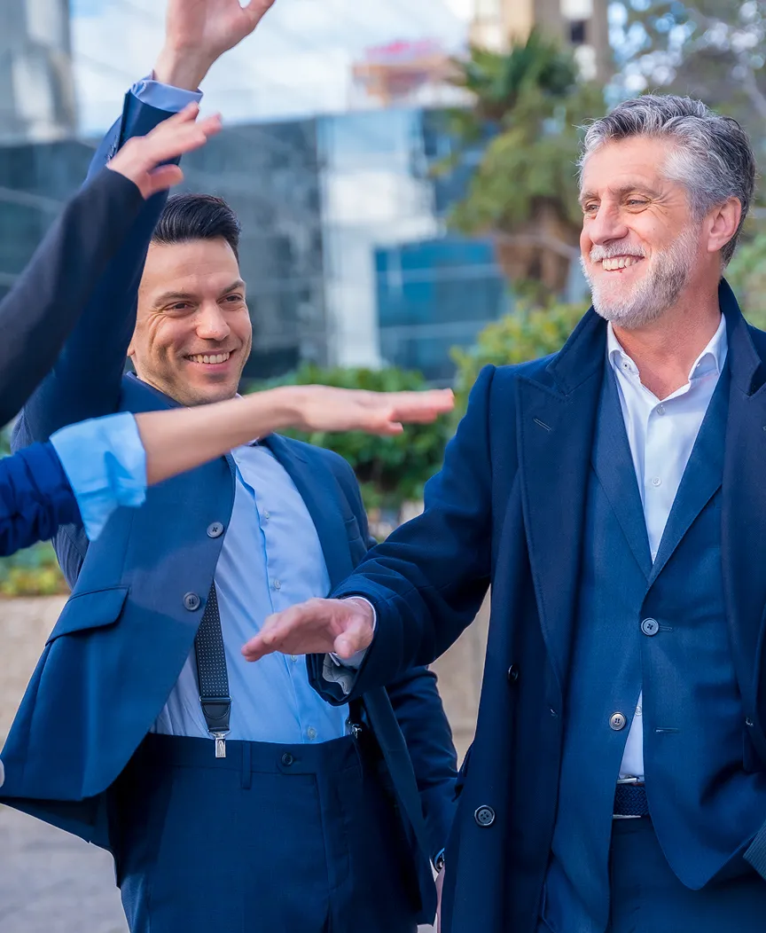 Happy business men