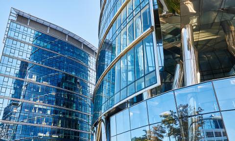 Modern office buildings